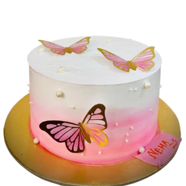 Butterfly Butterscotch Cake