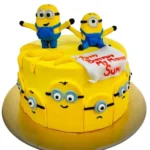 Chocolate Minions Themed Cake