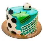 Football Themed Mango Cake