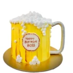 Beer Mug Themed Mango Chocolate Cake