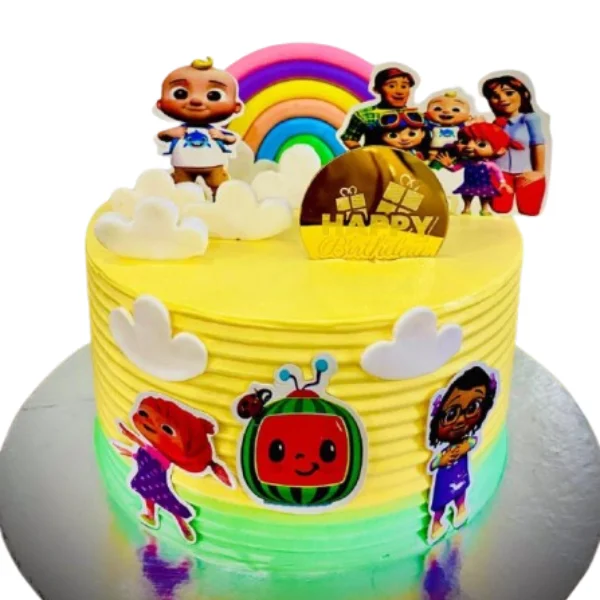 Cocomelon Themed Chocolate Cake
