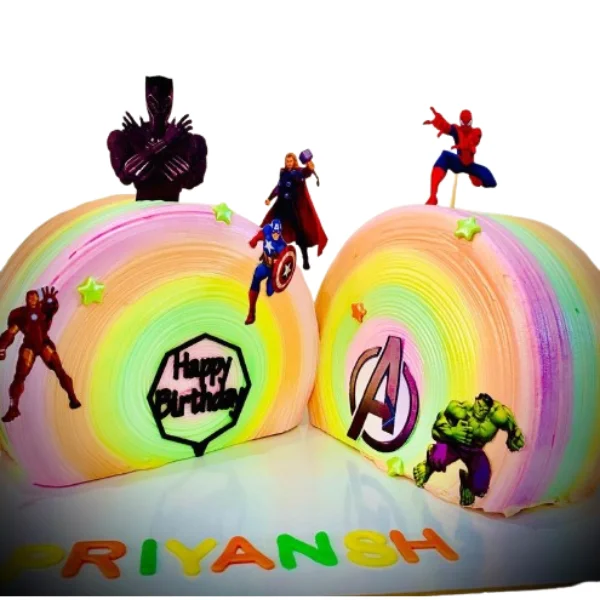 Avengers Themed Chocolate Truffle Cake