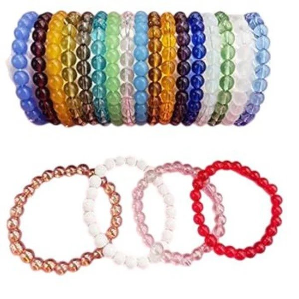Classic Multi Colour Glass Bracelet Set