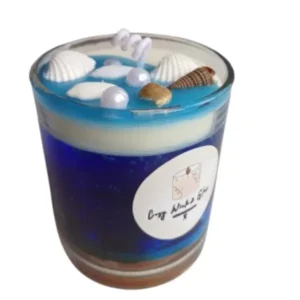 Beach theme candle