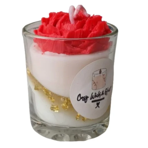 Gold Peony Glow Candle