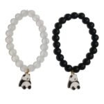 White and Black Panda Bracelet Set