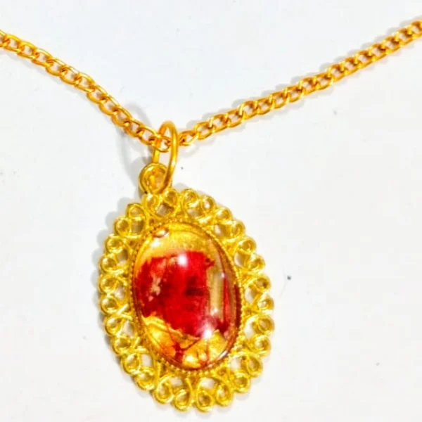 Flower Preserved Resin Pendent