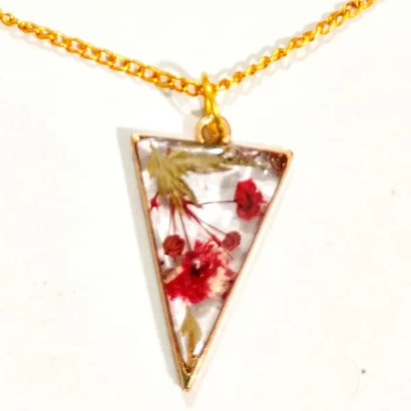 Flower Preserved Resin Pendent