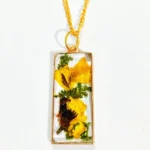 Flower Preserved Resin Pendent