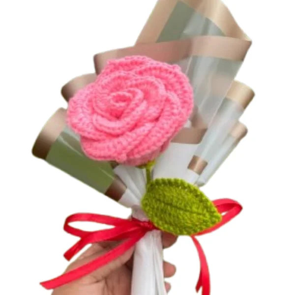 Pink Rose Crochet
