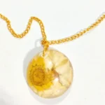 Flower Preserved Resin Pendent