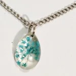 Flower Preserved Resin Pendent