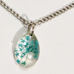 Flower Preserved Resin Pendent