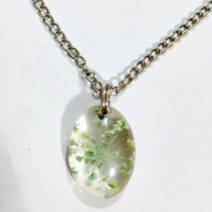 Flower Preserved Resin Pendent