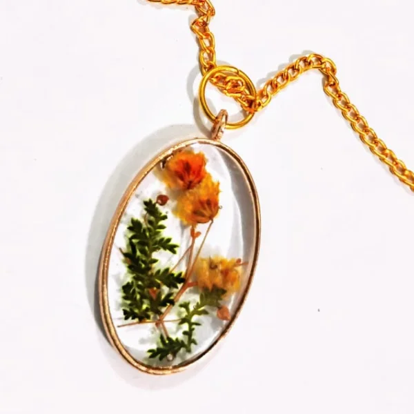 Flower Preserved Resin Pendent