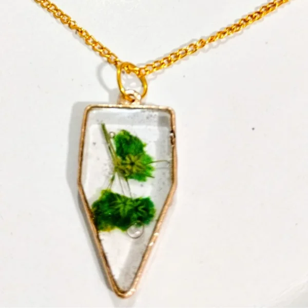 Flower Preserved Resin Pendent