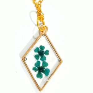 Flower Preserved Resin Pendent