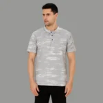 Henley Subtle Abstract Printed