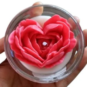 Heart Rose Bowl Candle