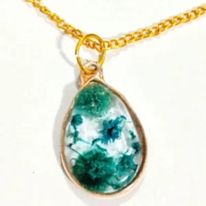 Flower Preserved Resin Pendent
