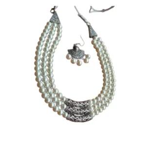 Pearl Oxidised Necklace