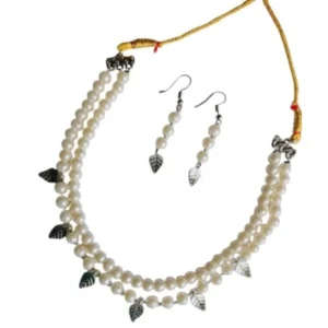 Two Line Pearl Necklace